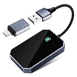 Wireless CarPlay Adapter for Apple, Convert OEM Wired to Wireless CarPlay Adapter for iPhone, Fit for Cars 2015+ & for Apple iPhone, Plug & Play No Latency Easy Setup from iOS 10+ to Screen w/USB C