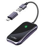 Wireless Carplay Adapter, 2024 Upgrade Converts Wired to Wireless Adapter for iPhone, Plug and Play Dongle for Apple Car Play, Bluetooth Wireless Control Adapter for Cars from 2016 and iOS 10+, Black