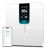 Wyze Scale Ultra, Smart Scale with 4.3" Color Display, Digital Bathroom Scale for Body Weight BMI Muscle Mass Composition, Wi-Fi & Bluetooth Body Fat Scale with Heart Rate- White