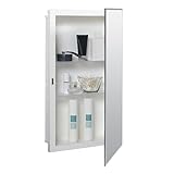 Zenna Home Medicine Cabinet with 2 Adjustable Shelves, 16