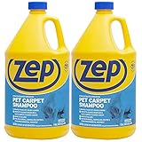 Zep Premium Pet Carpet Shampoo - 1 Gallon (Case of 2) ZUPPC128 - Concentrated Pro Formula Removes Tough Pet Stains and Odors