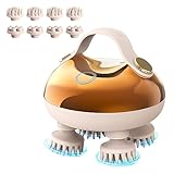 arboleaf Electric Scalp Massager Head Massager Scalp Stress Relax, 5 in 1 Waterproof Handheld Kneading Hair Massage with 8 Removable Massage Claws Cat Massager, Gift