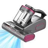 cauzyart Mattress Vacuum Cleaner,Cordless Bed Vacuum with Brushroll Rotation,Double-Cup & HEPA Filter,14Kpa Strong Suction Couch Vacuum