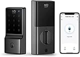 eufy Security Smart Lock C210, Keyless Entry Door Lock, Built-in WiFi Deadbolt, Smart Door Lock, No Bridge Required, Easy Installation, Touchscreen Keypad, App Remote Control, 4 AA Batteries Included